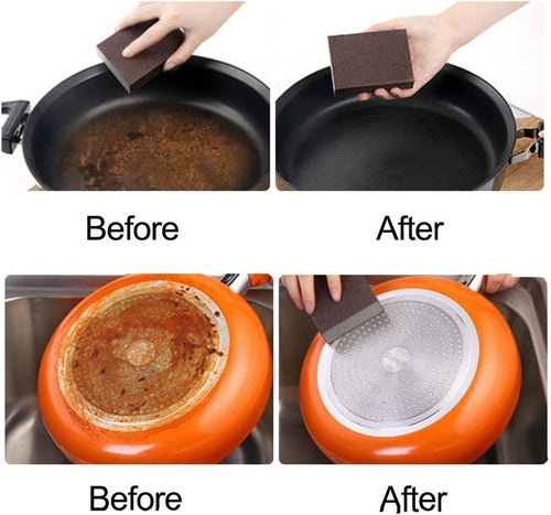 10 Pack Carborundum Sponges Nano Magic Emery Cleaning Sponge Rust Sponge for Pots and Pans Rust Remover Carborundum Nano Sponge