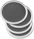 Set of 4, 10 Inch Non-Skid Lazy Susan Organizers - Turntable Rack for Cabinet, Pantry Organization and Storage, Kitchen, Fridge, Bathroom Makeup Vanity Countertop, under Sink Organizing, Spice Rack