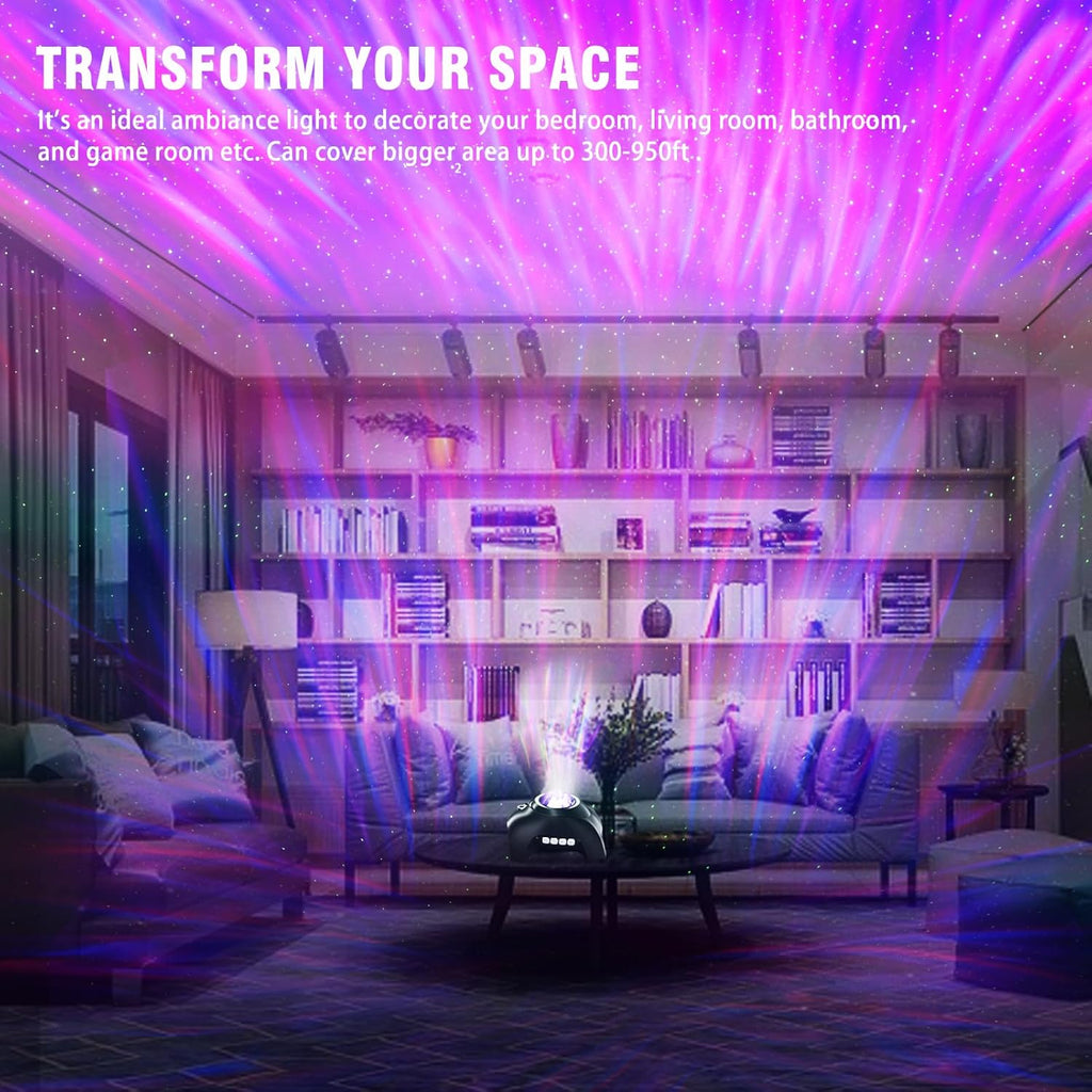 The Aurora Projector — Northern Lights & Starfield with White Noise + Speaker