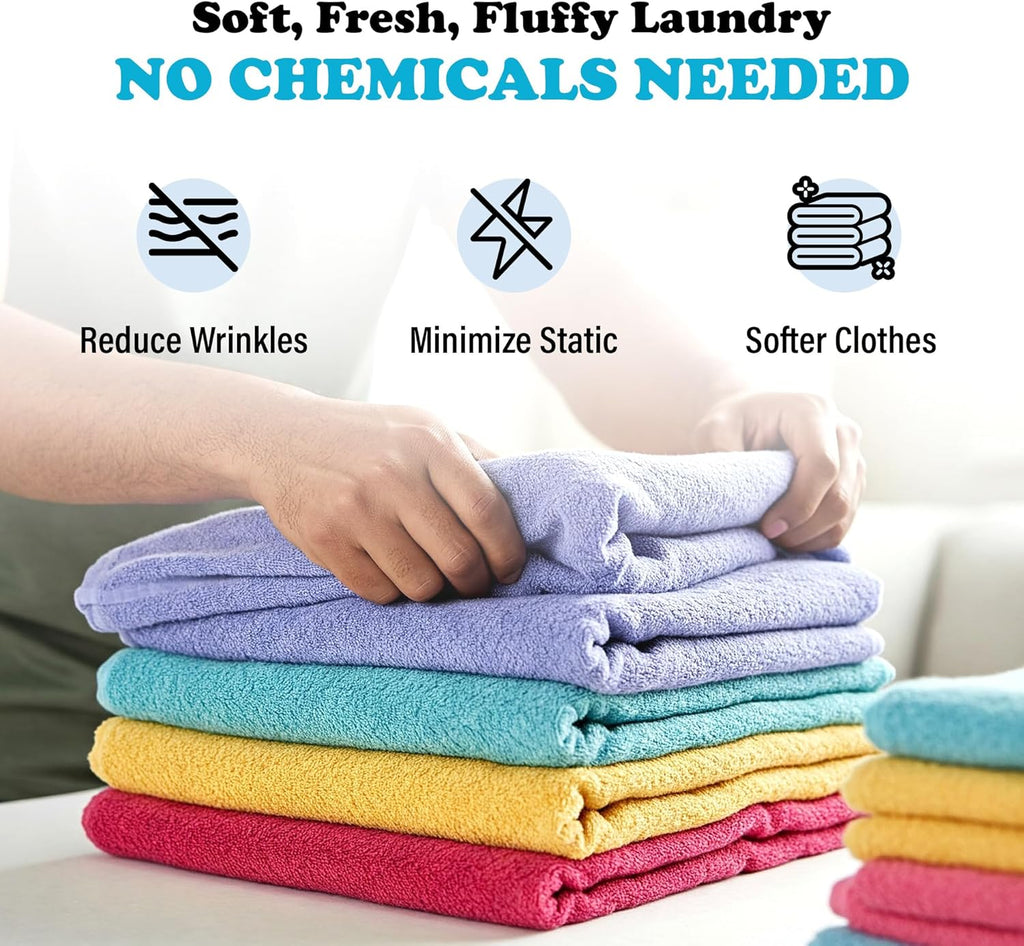 Wool Dryer Balls -  6-Pack - XL Premium Natural Fabric Softener Award-Winning - Wool Balls Replaces Dryer Sheets - Wool Balls for Dryer - Laundry Balls for Dryer, 6 Count (Pack of 1)