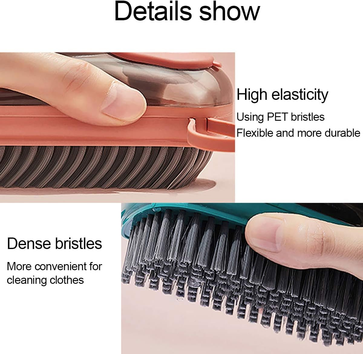 Multifunctional Scrubbing Brush, Easy to Grip Household Cleaning Brushes, Reusable Soft Laundry Clothes and Shoes Scrubbing Brush (Dark Blue)