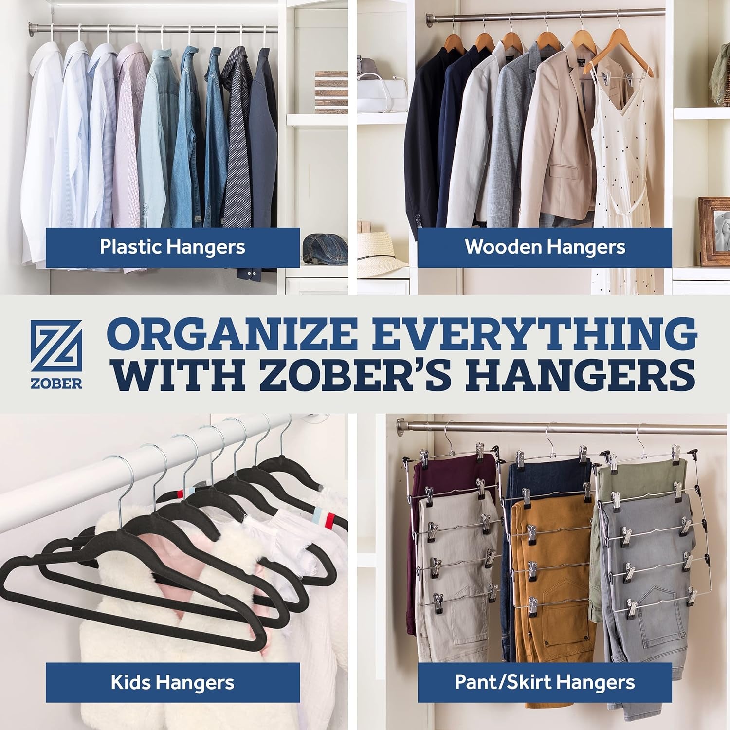 Black Velvet Hangers 50 Pack - Clothes Hangers, Coat Hanger for Pants & Dress Clothes - Non Slip W/ 360 Degree Swivel, Holds up to 10 Lbs - Strong Felt Hanger for Clothing