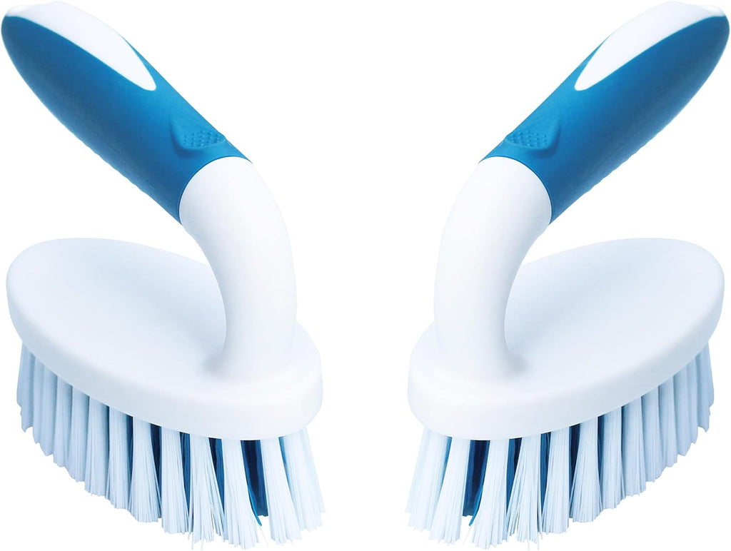 Scrub Brush, 2 Pack Household Cleaning Brushes with Stiff Bristles, Scrubbing Brush for Carpet, Shower, Bathtub, Kitchen, Pool Tile, Bathroom Scrubber