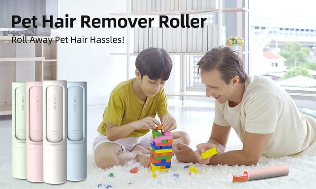 Pet Hair Remover Roller – 360° Self-Cleaning, Reusable Lint Roller for Pet Hair on Couch, Clothes, Car & Bed – Dog & Cat Fur Remover Brush – Green