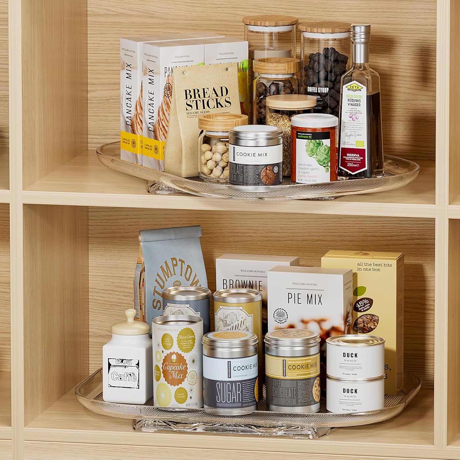 Lazy Susan Organizer 14.56''X11'' for Refrigerator Organizers and Storage Fridge Organization, Turntable Condiment Organizer for Kitchen, Table Top, Cabinet, Pantry, Countertop, 1 Pack