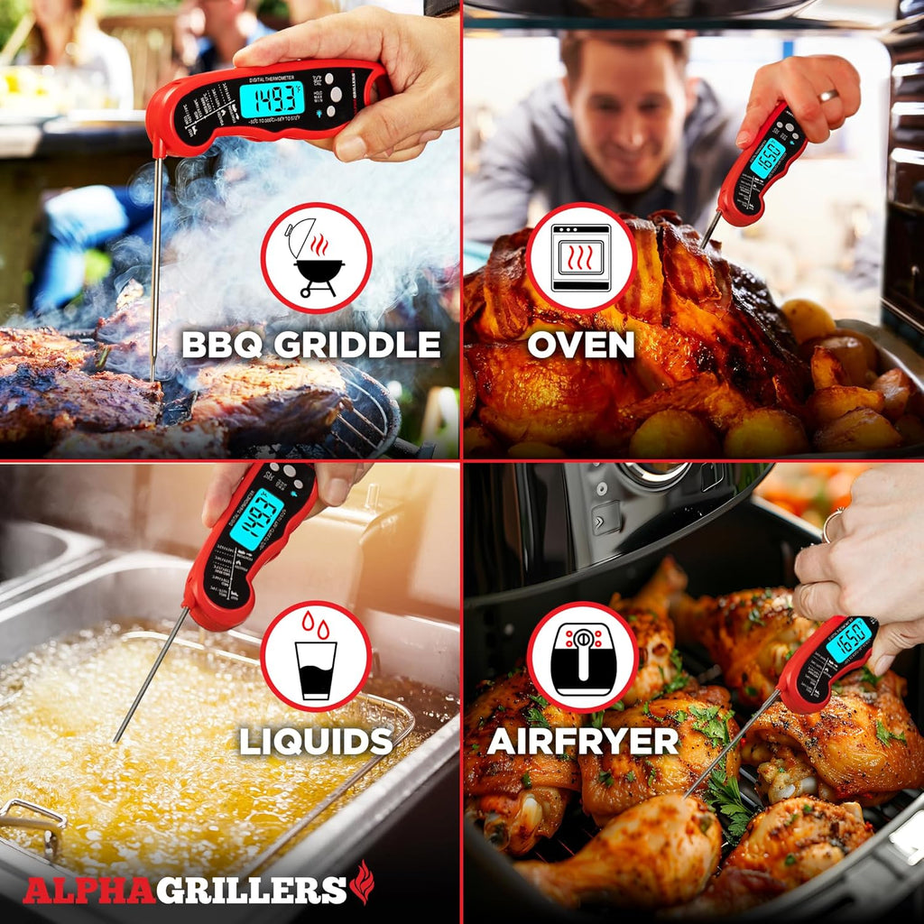 Meat Thermometer Digital – Instant Read Food Thermometer for Cooking & Grilling – Professional Kitchen Birthday Gifts for Men, Him, Dad, Husband, Boyfriend