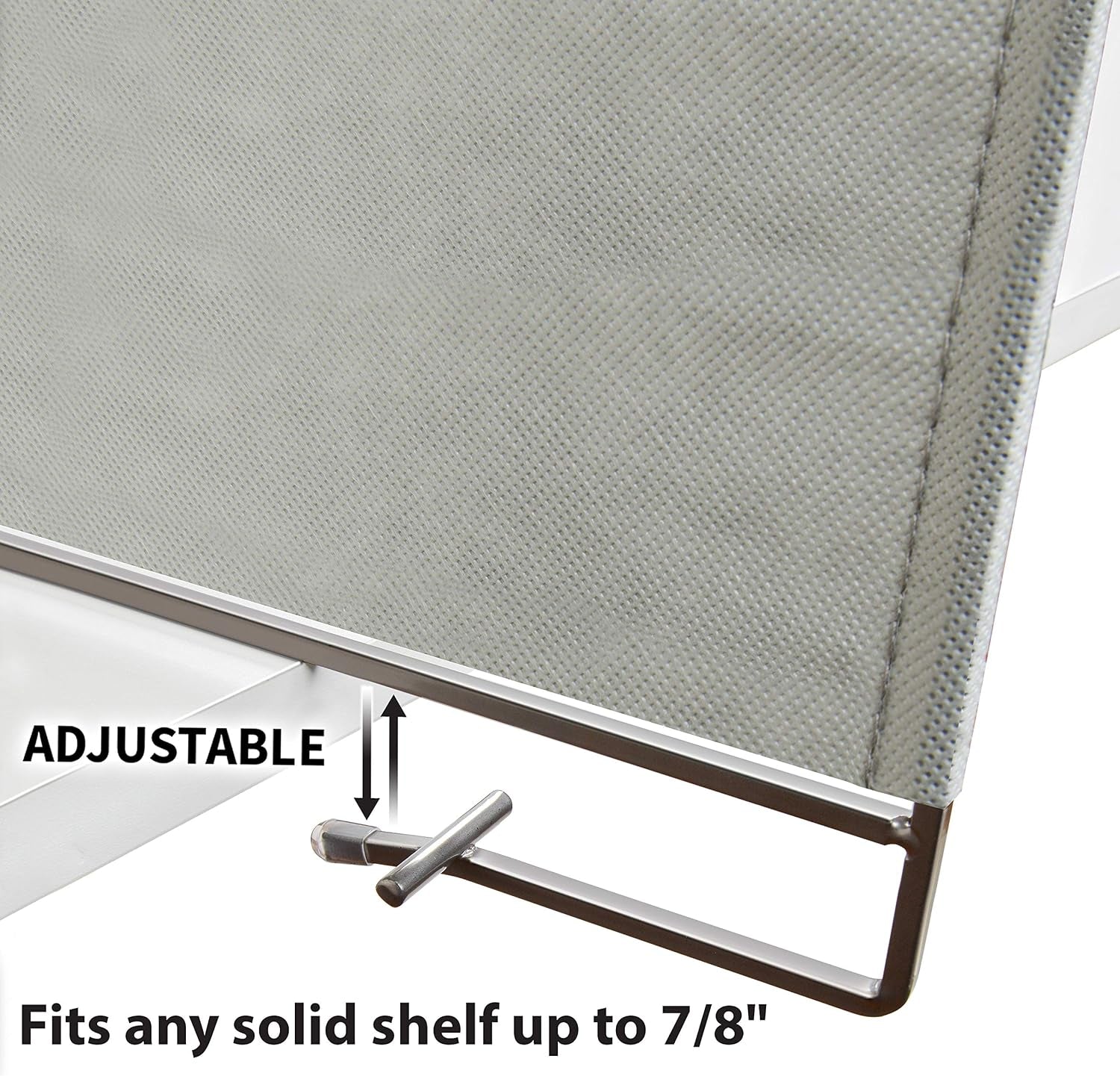 PROFESSIONAL® HOME™ Shelf Dividers - Linen Closet Organizers and Storage - Linen Storage - Closet Organization - Towel Organizer for Closet (Set of 2) - Platinum