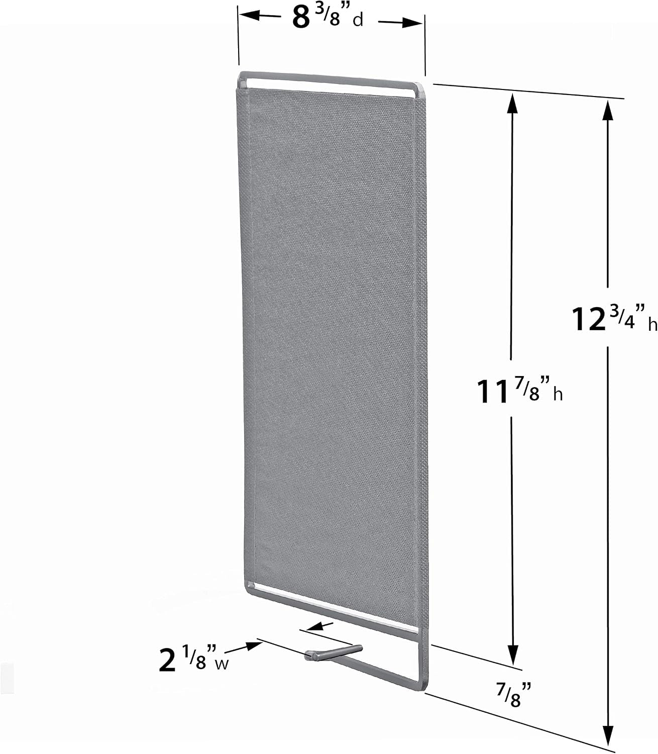 PROFESSIONAL® HOME™ Shelf Dividers - Linen Closet Organizers and Storage - Linen Storage - Closet Organization - Towel Organizer for Closet (Set of 2) - Platinum