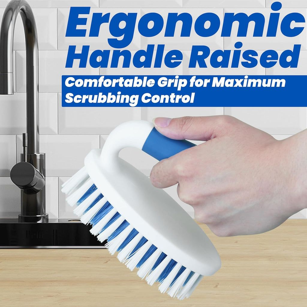 Scrub Brush, 2 Pack Household Cleaning Brushes with Stiff Bristles, Scrubbing Brush for Carpet, Shower, Bathtub, Kitchen, Pool Tile, Bathroom Scrubber
