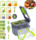 Vegetable Chopper 22 in 1 Multifunctional Onion Vegetable Mandoline Slicer Cutter Food Chopper Kitchen Manual Julienne Grater for Carrot Potato Fruit Salad with Colander Basket Container