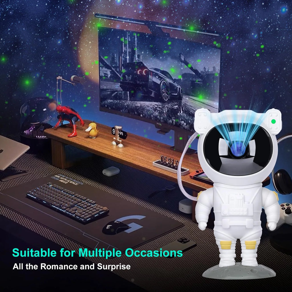 Star Projector with Bluetooth Speaker and Remote, Northern Lights Aurora Projector with Moon and Star