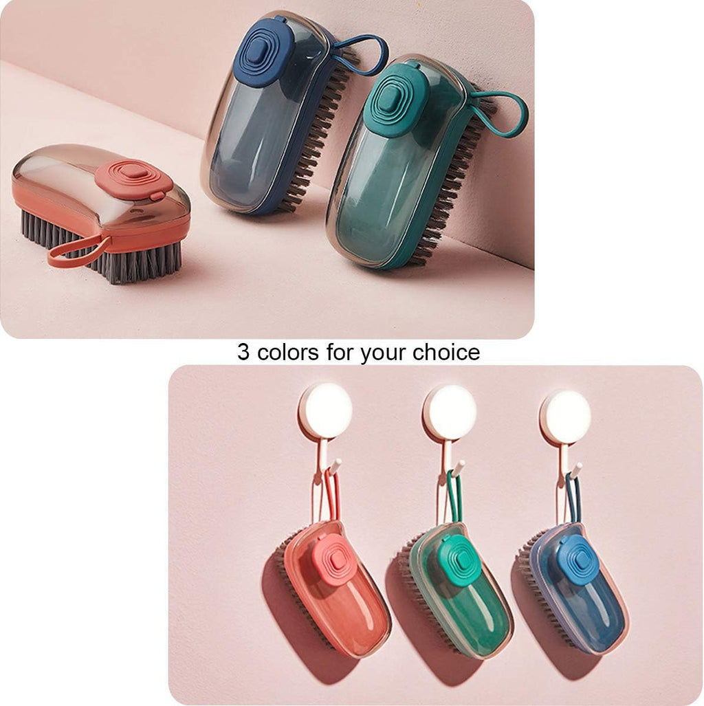 Multifunctional Scrubbing Brush, Easy to Grip Household Cleaning Brushes, Reusable Soft Laundry Clothes and Shoes Scrubbing Brush (Dark Blue)
