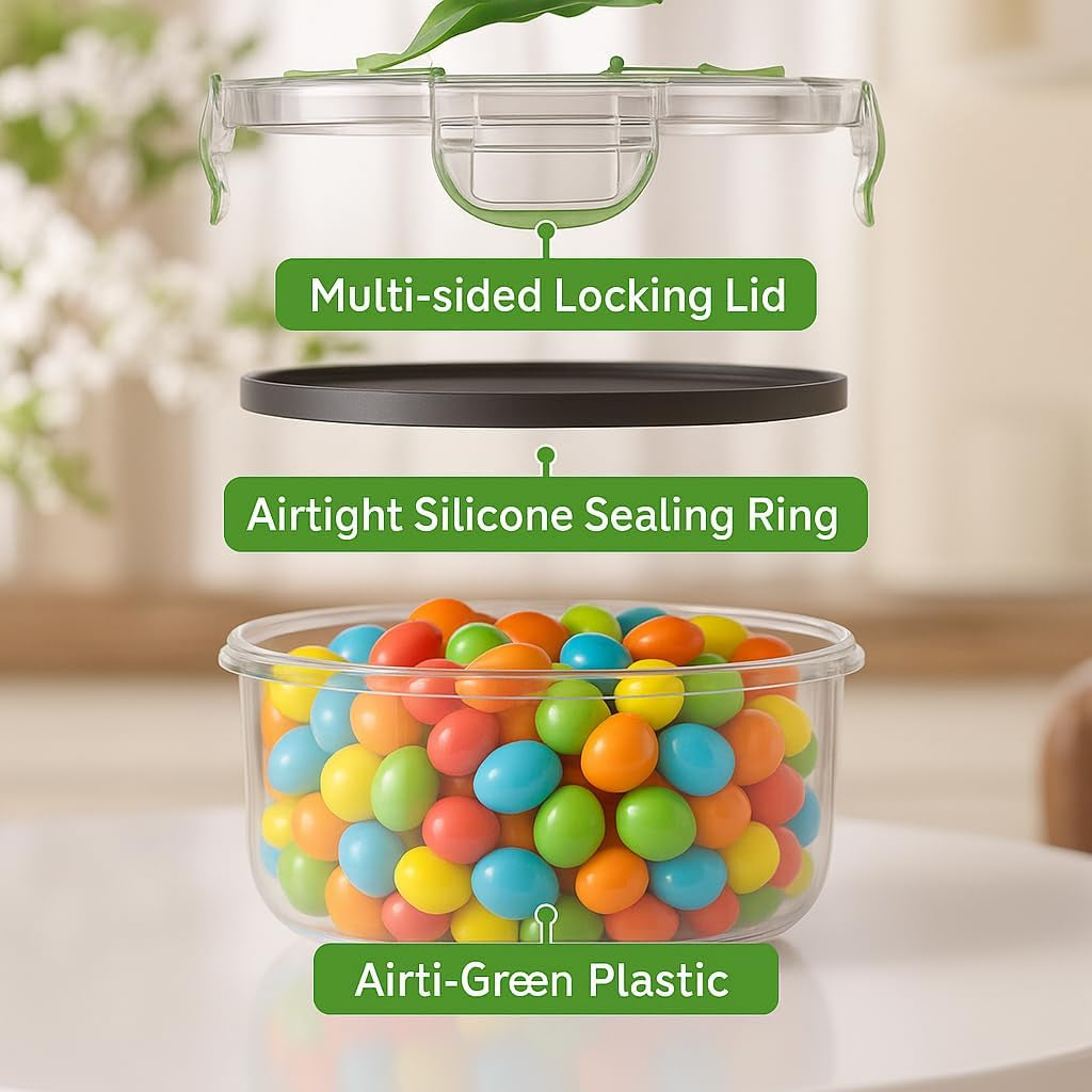 56 PCS Food Storage Containers with Lids Airtight- Plastic Container for Pantry Kitchen Organization-Microwave Dishwasher,Freezer Safe 100% Leak Proof (28 Stackable Boxes-28 Lids)