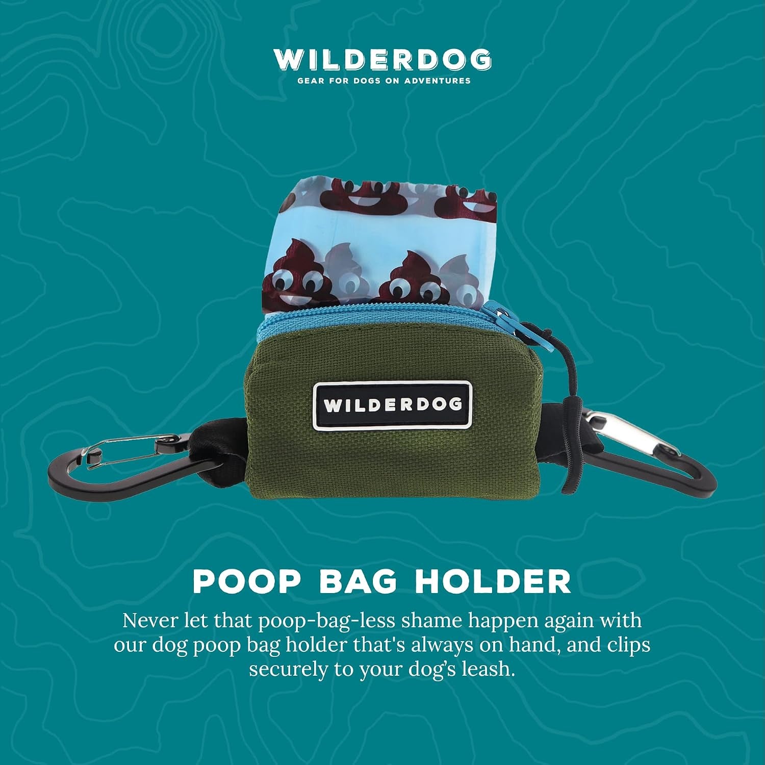 Dog Poop Bag Holder - Dark Green