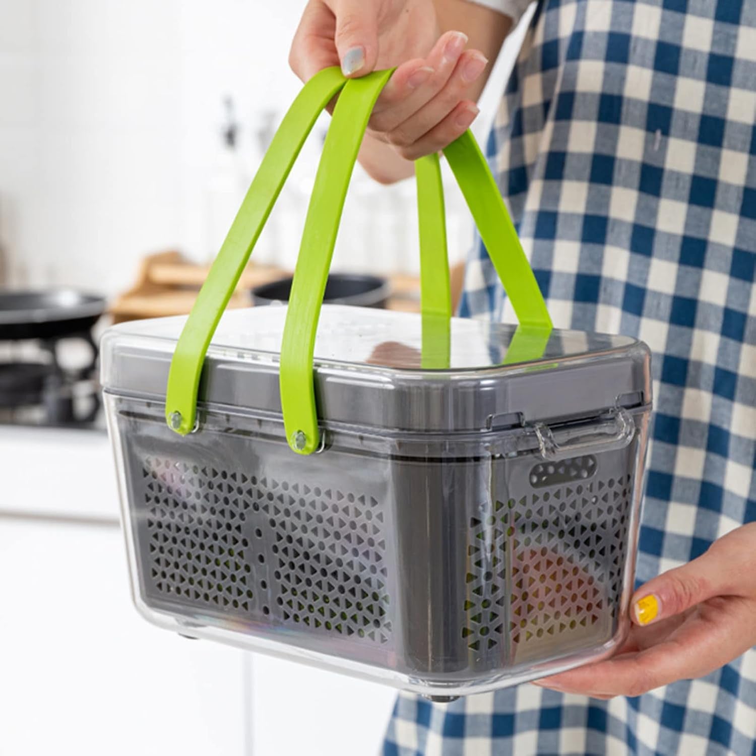 Vegetable Chopper 22 in 1 Multifunctional Onion Vegetable Mandoline Slicer Cutter Food Chopper Kitchen Manual Julienne Grater for Carrot Potato Fruit Salad with Colander Basket Container