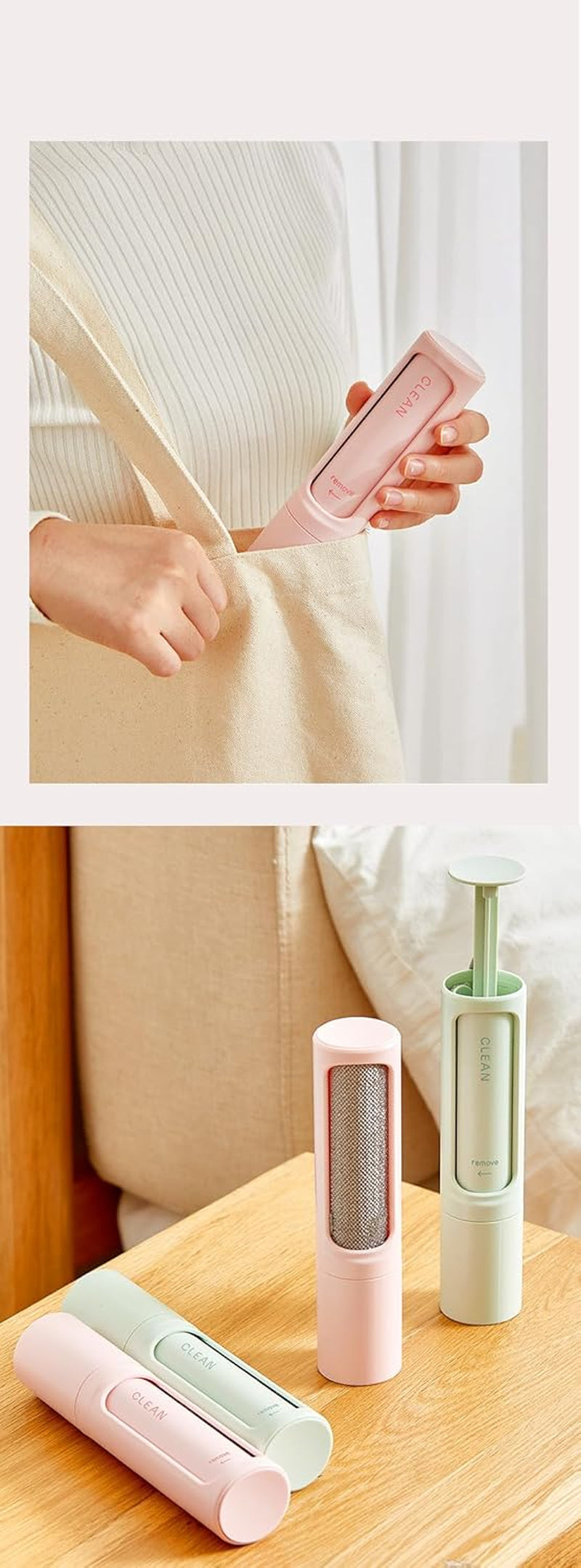 Pet Hair Remover Roller – 360° Self-Cleaning, Reusable Lint Roller for Pet Hair on Couch, Clothes, Car & Bed – Dog & Cat Fur Remover Brush – Green