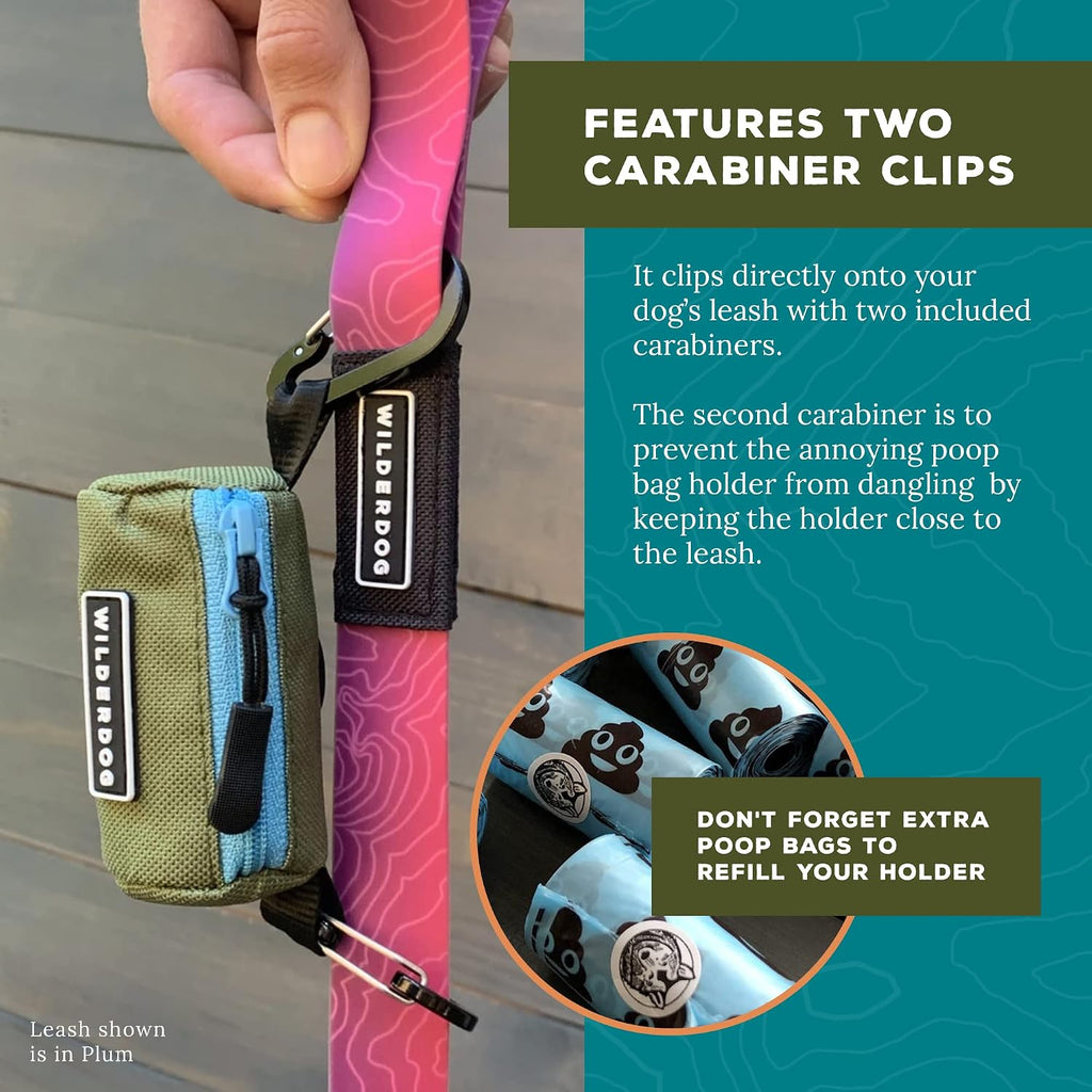Dog Poop Bag Holder - Dark Green
