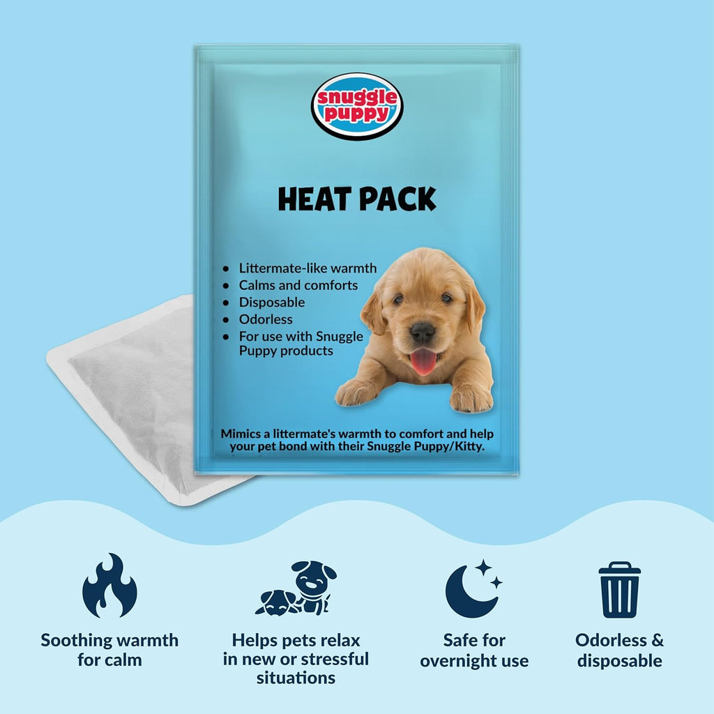 Snuggle Puppy Original Heartbeat Puppy Toy with Real-Feel Pulse & Heat Pack, Calming Sleep Aid for Puppy Anxiety, Crate Training, First Nights & New Puppy Transition - Biscuit