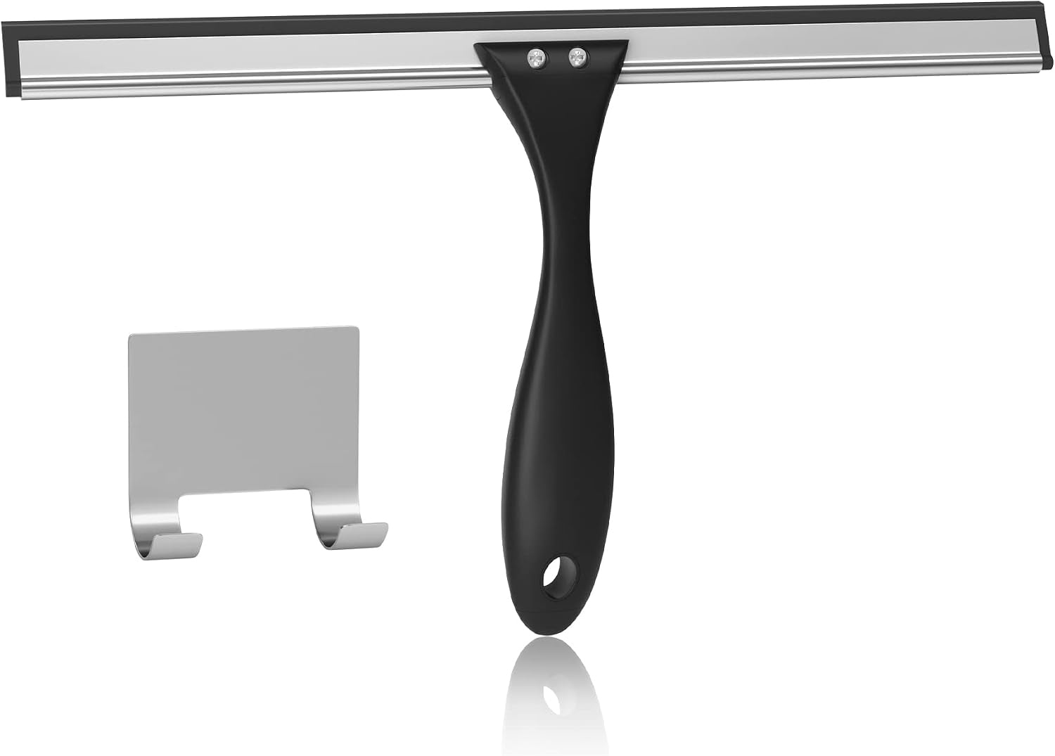 Squeegee for Shower Glass Door, Shower Squeegee for Glass Doors - All-Purpose Squeegee with Hook for Shower Doors, Windows, Mirrors, Tiles and Car Glass, 12 Inches