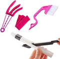 Blind Cleaner Duster Tool - Window Track Cleaning Brush Kit - 2 Microfiber Dust Sleeves | Clean Shades, Shutters, Air Conditioner, Car Vents, Wood, Venetian, Jalousie, Sliding Door, Windowsill, & More