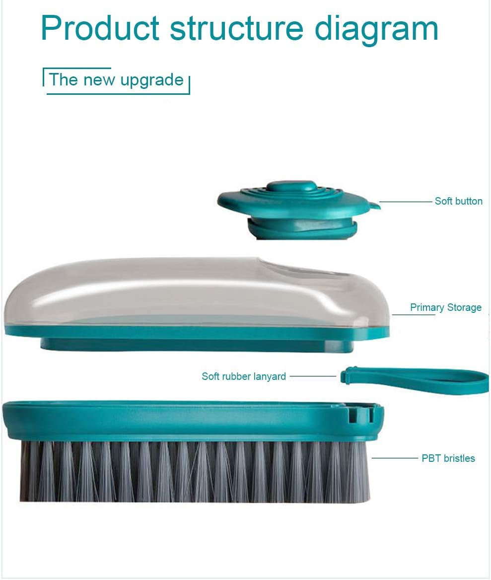 Multifunctional Scrubbing Brush, Easy to Grip Household Cleaning Brushes, Reusable Soft Laundry Clothes and Shoes Scrubbing Brush (Dark Blue)