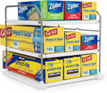 Extendable 3-Tier Kitchen Cabinet & Pantry Organizer for Plastic Wrap, Foil & Storage Bags, Adjustable Heavy Duty Shelf Rack for Wrap Boxes, Jars & Snack Boxes (11–16.7 in Wide), Pack of 1