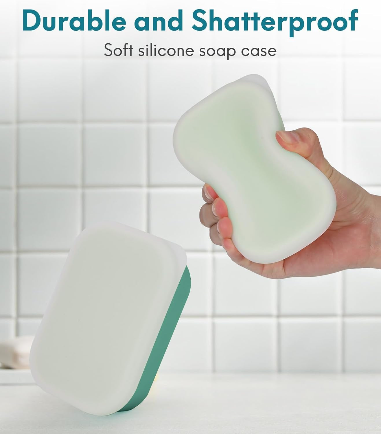 Compact Leakproof Travel Soap Case, Silicone Soap Box with Draining Layer, Enhanced Soap Container, Suitable for Camping, Gym, Bathroom, Outdoor Essentials, Green