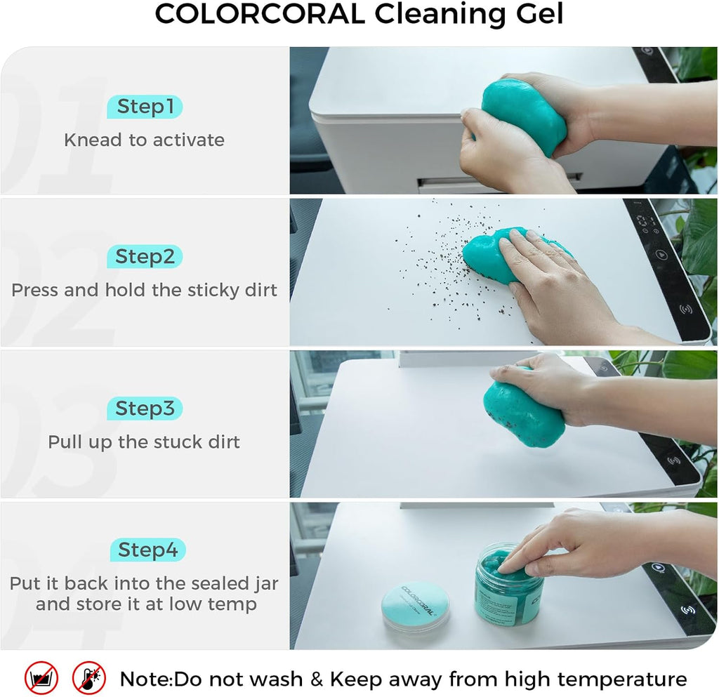 Car Cleaning Gel Universal Gel for Car Vent Cleaner Cleaning Putty Auto Detailing Car Interior Dust Cleaning Kit for Auto Seat, Christmas Stocking Stuffers for Adults Men Women Kid 160G