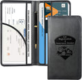 Car Registration and Insurance Holder - Vehicle Glove Box Car Organizer, Auto Truck Comparment Accessories Case for Essential Document, Driver License, Cards