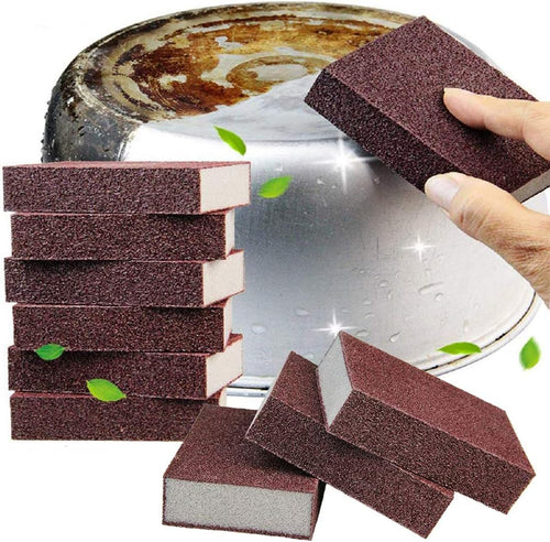 10 Pack Carborundum Sponges Nano Magic Emery Cleaning Sponge Rust Sponge for Pots and Pans Rust Remover Carborundum Nano Sponge