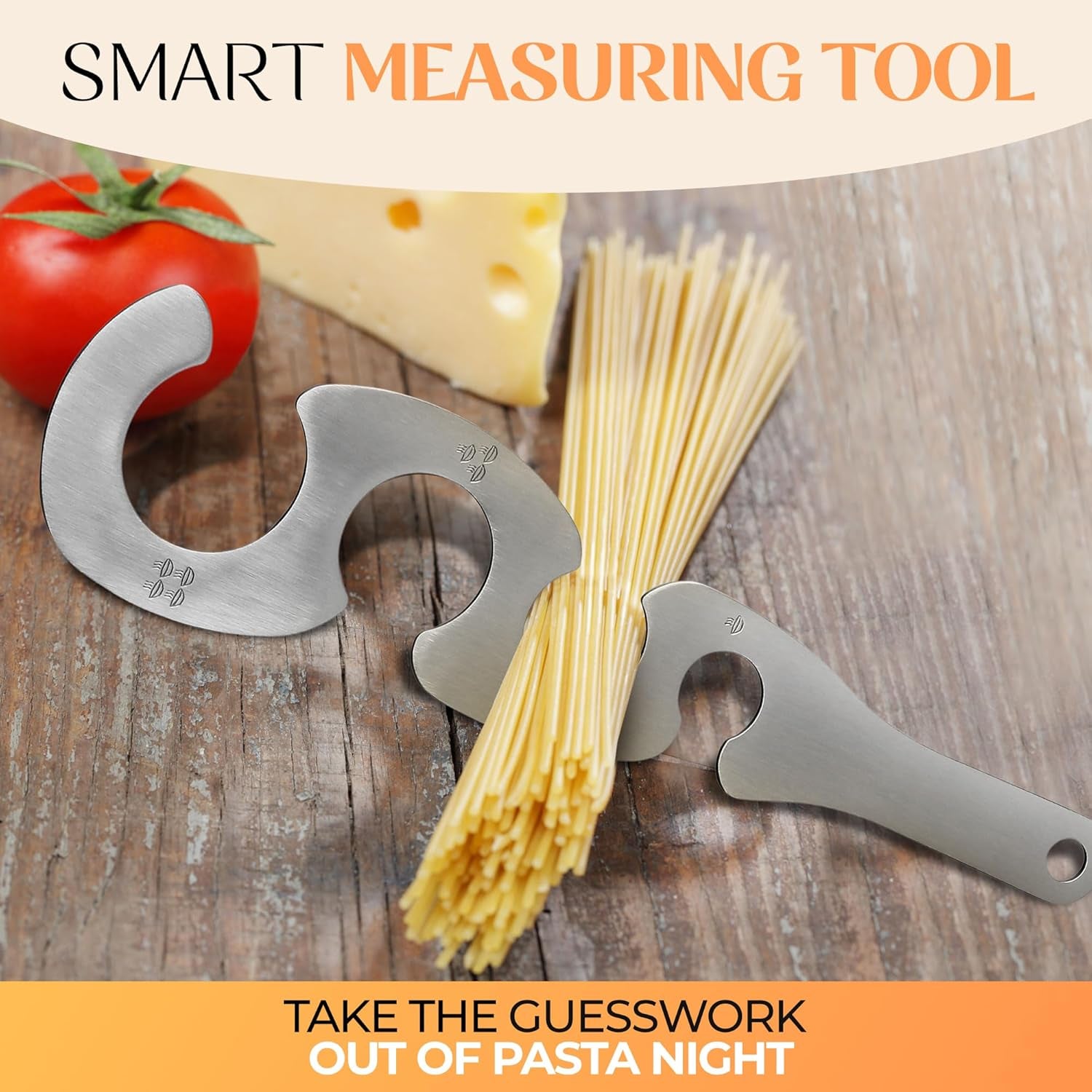 Spaghetti Measuring Tool, Pasta Measurer for Portion Control | Stainless Steel Pasta Measuring Tool, Handy Pasta Tool for Portioning 1- 4 Servings of Long Pasta