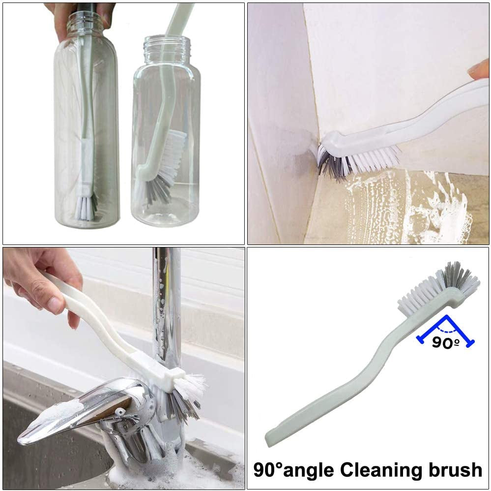 5Pcs Crevice Cleaning Brush Set, Hard Bristle Grout Brush for Window Track, Tile Lines, Sink Corners, Small Gaps, Bottles & Blinds