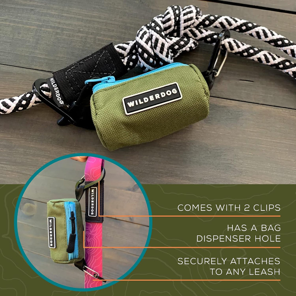 Dog Poop Bag Holder - Dark Green