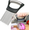 Stainless Steel Onion Holder for Slicing,Onion Slicer Holder,Onion Cutter for Slicing of Onions,Tomatoes,Avocados,Eggs and Other Vegetables,Kitchen Utensils
