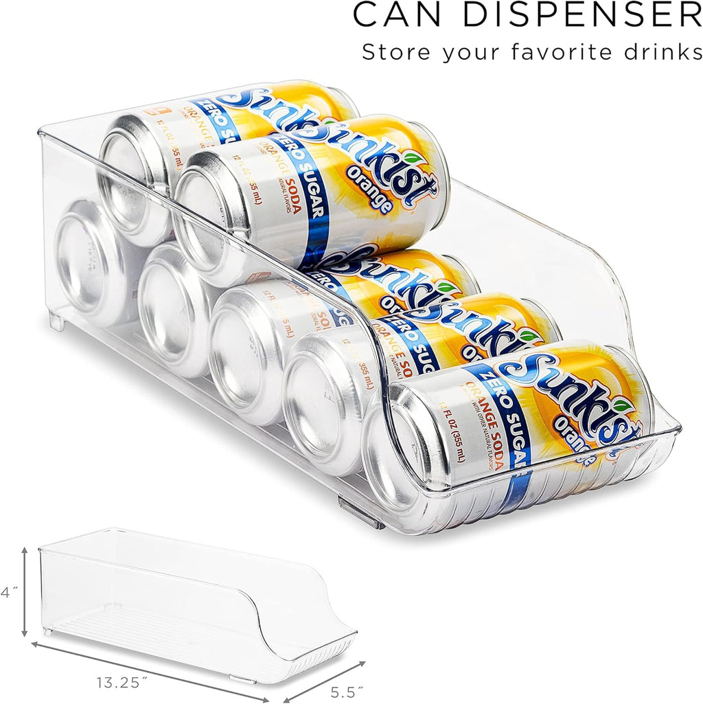 Fridge Bins and Freezer Bins Refrigerator Organizer Stackable Food Storage Containers Bpa-Free Drawer Organizers for Refrigerator Freezer and Pantry