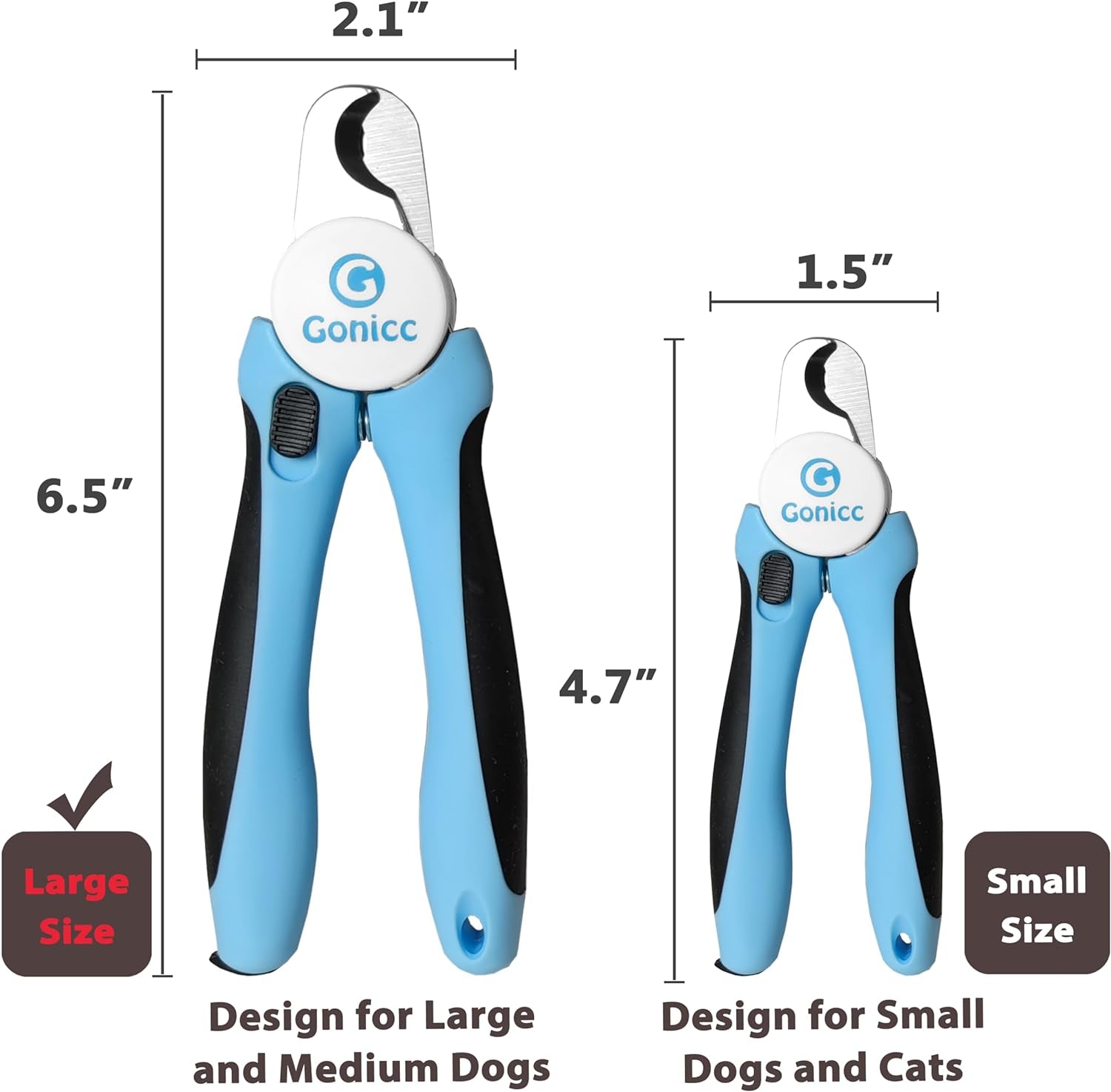 Dog & Cat Pets Nail Clippers and Trimmers - with Safety Guard to Avoid Overcutting, Free Nail File, Razor Sharp Blade - Professional Grooming Tool for Pets (For Large and Medium Dogs)